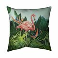 Fondo 26 x 26 in. Tropical Flamingo-Double Sided Print Indoor Pillow FO2794667